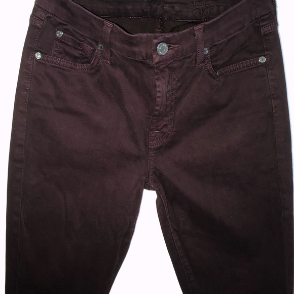 7 For All Mankind Mid-Rise Skinny - Deep Purple - Picture 8 of 13
